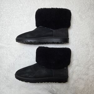 Abeo Burnaby Boots 7 Womend B.I.O. System Shearling Sheepskin Black